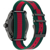 Buy Shop Gucci Coupe Chronograph Quartz Black Two Tone NATO Strap Watch For Men - YA131202 USA Online