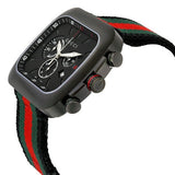 Buy Shop Gucci Coupe Chronograph Quartz Black Two Tone NATO Strap Watch For Men - YA131202 USA Online