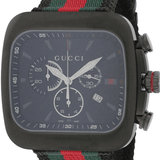 Buy Shop Gucci Coupe Chronograph Quartz Black Two Tone NATO Strap Watch For Men - YA131202 USA Online