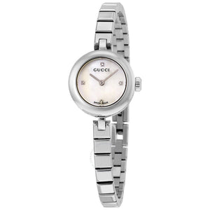 Buy Shop Gucci Diamantissima Quartz Diamonds White Dial Silver Steel Strap Watch For Women - YA141503 USA Online