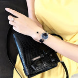 Buy Shop Gucci Diamantissima Diamonds Black Dial Black Leather Strap Watch For Women - YA141403 USA Online