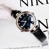 Buy Shop Gucci Diamantissima Diamonds Black Dial Black Leather Strap Watch For Women - YA141403 USA Online