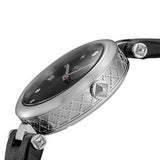 Buy Shop Gucci Diamantissima Diamonds Black Dial Black Leather Strap Watch For Women - YA141403 USA Online