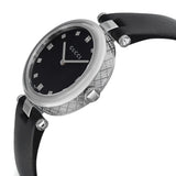 Buy Shop Gucci Diamantissima Diamonds Black Dial Black Leather Strap Watch For Women - YA141403 USA Online