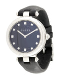 Buy Shop Gucci Diamantissima Diamonds Black Dial Black Leather Strap Watch For Women - YA141403 USA Online