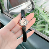 Buy Shop Gucci Diamantissima Diamonds Mother of Pearl Dial Black Leather Strap Watch For Women - YA141511 USA Online