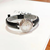 Buy Shop Gucci Diamantissima Diamonds Mother of Pearl Dial Black Leather Strap Watch For Women - YA141511 USA Online