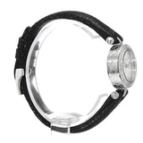 Buy Shop Gucci Diamantissima Diamonds Mother of Pearl Dial Black Leather Strap Watch For Women - YA141511 USA Online