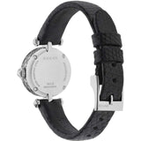 Buy Shop Gucci Diamantissima Diamonds Mother of Pearl Dial Black Leather Strap Watch For Women - YA141511 USA Online