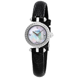 Buy Shop Gucci Diamantissima Diamonds Mother of Pearl Dial Black Leather Strap Watch For Women - YA141511 USA Online