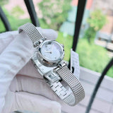 Buy Shop Gucci Diamantissima Diamonds Mother of Pearl Dial Silver Mesh Bracelet Watch for Women - YA141512 USA Online
