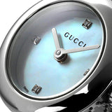 Buy Shop Gucci Diamantissima Diamonds Mother of Pearl Dial Silver Mesh Bracelet Watch for Women - YA141512 USA Online