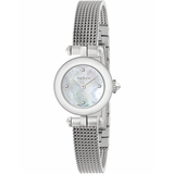 Buy Shop Gucci Diamantissima Diamonds Mother of Pearl Dial Silver Mesh Bracelet Watch for Women - YA141512 USA Online