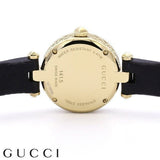 Buy Shop Gucci Diamantissima Mother of Pearl Dial Black Leather Strap Watch For Women - YA141505 USA Online