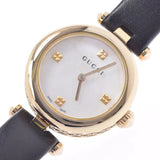 Buy Shop Gucci Diamantissima Mother of Pearl Dial Black Leather Strap Watch For Women - YA141505 USA Online