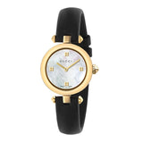 Buy Shop Gucci Diamantissima Mother of Pearl Dial Black Leather Strap Watch For Women - YA141505 USA Online