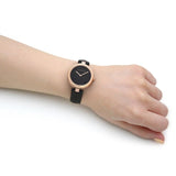 Buy Shop Gucci Diamantissima Quartz Black Dial Black Leather Strap Watch for Women - YA141401 USA Online