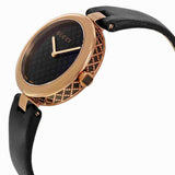 Buy Shop Gucci Diamantissima Quartz Black Dial Black Leather Strap Watch for Women - YA141401 USA Online