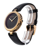 Buy Shop Gucci Diamantissima Quartz Black Dial Black Leather Strap Watch for Women - YA141401 USA Online