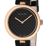 Buy Shop Gucci Diamantissima Quartz Black Dial Black Leather Strap Watch for Women - YA141401 USA Online