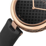 Buy Shop Gucci Diamantissima Quartz Black Dial Black Leather Strap Watch for Women - YA141501 USA Online