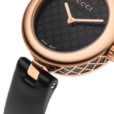 Buy Shop Gucci Diamantissima Quartz Black Dial Black Leather Strap Watch for Women - YA141501 USA Online