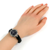 Buy Shop Gucci Diamantissima Quartz Diamonds Black Dial Black Leather Strap Watch for Women - YA141506 USA Online