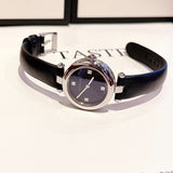 Buy Shop Gucci Diamantissima Quartz Diamonds Black Dial Black Leather Strap Watch for Women - YA141506 USA Online
