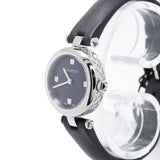 Buy Shop Gucci Diamantissima Quartz Diamonds Black Dial Black Leather Strap Watch for Women - YA141506 USA Online