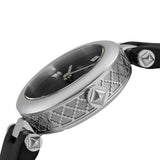 Buy Shop Gucci Diamantissima Quartz Diamonds Black Dial Black Leather Strap Watch for Women - YA141506 USA Online