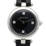 Buy Shop Gucci Diamantissima Quartz Diamonds Black Dial Black Leather Strap Watch for Women - YA141506 USA Online