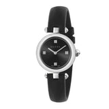 Buy Shop Gucci Diamantissima Quartz Diamonds Black Dial Black Leather Strap Watch for Women - YA141506 USA Online