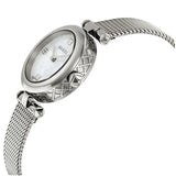 Buy Shop Gucci Diamantissima Quartz Diamonds Mother of Pearl Dial Silver Mesh Bracelet Watch for Women - YA141504 USA Online