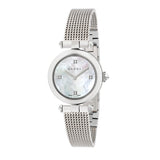 Buy Shop Gucci Diamantissima Quartz Diamonds Mother of Pearl Dial Silver Mesh Bracelet Watch for Women - YA141504 USA Online