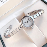 Buy Shop Gucci Diamantissima Quartz Diamonds White Dial Silver Steel Strap Watch For Women - YA141503 USA Online