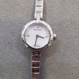 Buy Shop Gucci Diamantissima Quartz Diamonds White Dial Silver Steel Strap Watch For Women - YA141503 USA Online