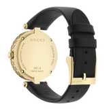 Buy Shop Gucci Diamantissima Quartz Mother of Pearl Dial Black Leather Strap Watch for Women - YA141404 USA Online
