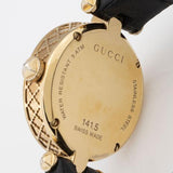 Buy Shop Gucci Diamantissima Quartz Mother of Pearl Dial Black Leather Strap Watch for Women - YA141404 USA Online