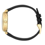 Buy Shop Gucci Diamantissima Quartz Mother of Pearl Dial Black Leather Strap Watch for Women - YA141404 USA Online