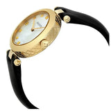Buy Shop Gucci Diamantissima Quartz Mother of Pearl Dial Black Leather Strap Watch for Women - YA141404 USA Online