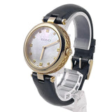 Buy Shop Gucci Diamantissima Quartz Mother of Pearl Dial Black Leather Strap Watch for Women - YA141404 USA Online