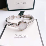 Buy Shop Gucci Diamantissima Quartz White Dial Silver Steel Strap Watch For Women - YA141402 USA Online