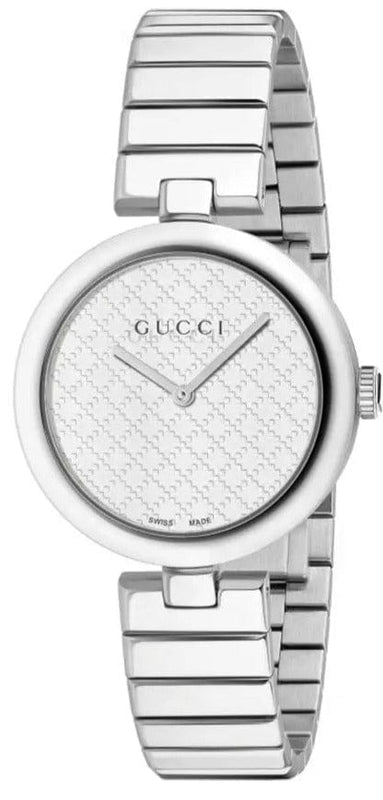 Buy Shop Gucci Diamantissima Quartz White Dial Silver Steel Strap Watch For Women - YA141402 USA Online