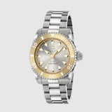 Buy Shop Gucci Dive Automatic 18K Gold Silver Dial Silver Steel Strap Watch for Men - YA136357 USA Online