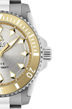 Buy Shop Gucci Dive Automatic 18K Gold Silver Dial Silver Steel Strap Watch for Men - YA136357 USA Online