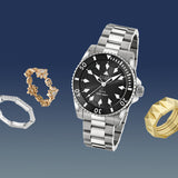 Buy Shop Gucci Dive Automatic Black Dial Silver Steel Strap Watch for Men - YA136353 USA Online