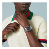 Buy Shop Gucci Dive Automatic Black Dial Silver Steel Strap Watch for Men - YA136353 USA Online