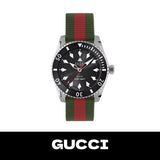 Buy Shop Gucci Dive Automatic Black Dial Two Tone Rubber Strap Watch for Men - YA136349 USA Online
