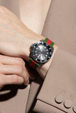 Buy Shop Gucci Dive Automatic Black Dial Two Tone Rubber Strap Watch for Men - YA136349 USA Online