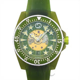 Buy Shop Gucci Dive Automatic Green Dial Green Rubber Strap Unisex Watch - YA136345 USA Online
